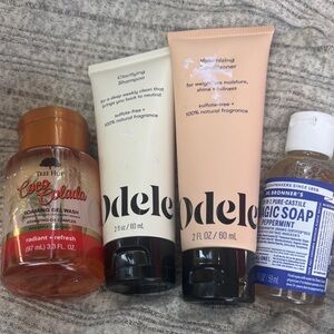 5 Piece Odele Shampoo and Conditioner Set with Dr. Bronner's Soap Bundle